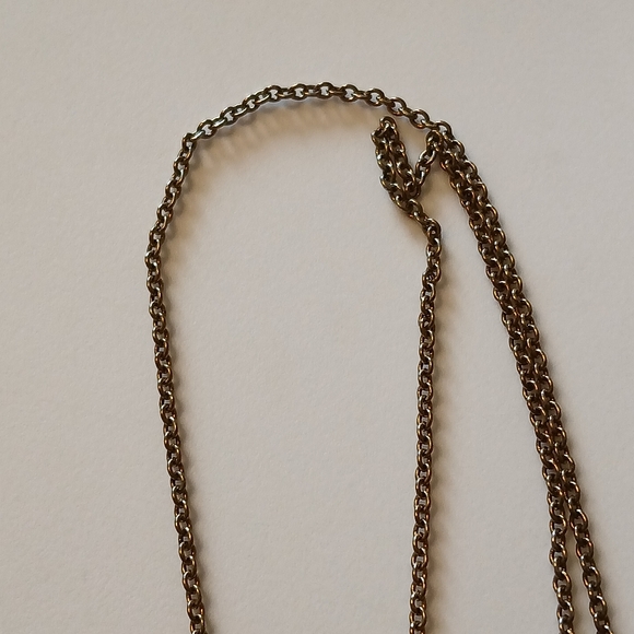 Multi Charm Nature Theme Gold Tone Chain Necklace - Tarnished - Picture 6 of 10